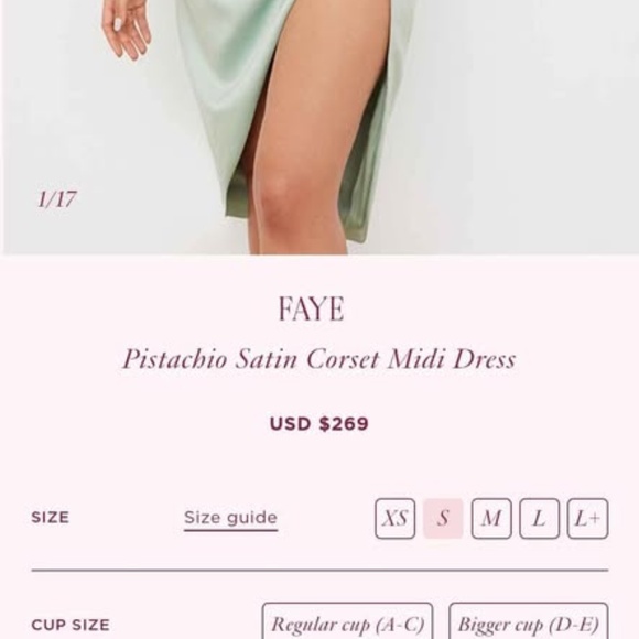 NWOT House of CB Faye Satin Corset Midi Dress - Picture 7 of 7